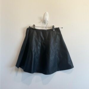genuine leather skirt with nylon lining inside, size 8 (fits small)